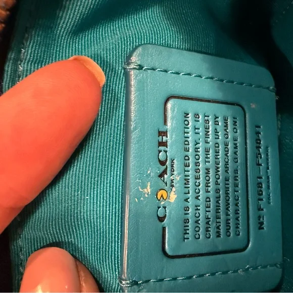 Coach x Pac-Man Limited Edition Corner Zip Wristlet – Blue NWT - Picture 7 of 10